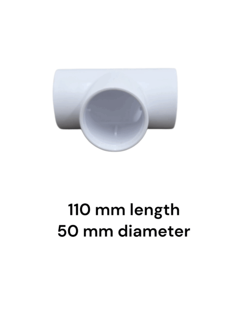 50mm pvc plain tee - Image 2